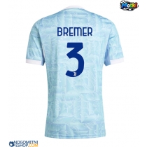 Moški Nogometni dresi Juventus Gleison Bremer #3 Gostujoči 2025-26 Kratek Rokav